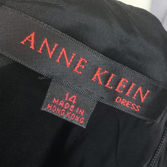 Anne Klein Dress Black Sleeveless Fit & Flare 14 - Picture 7 of 8